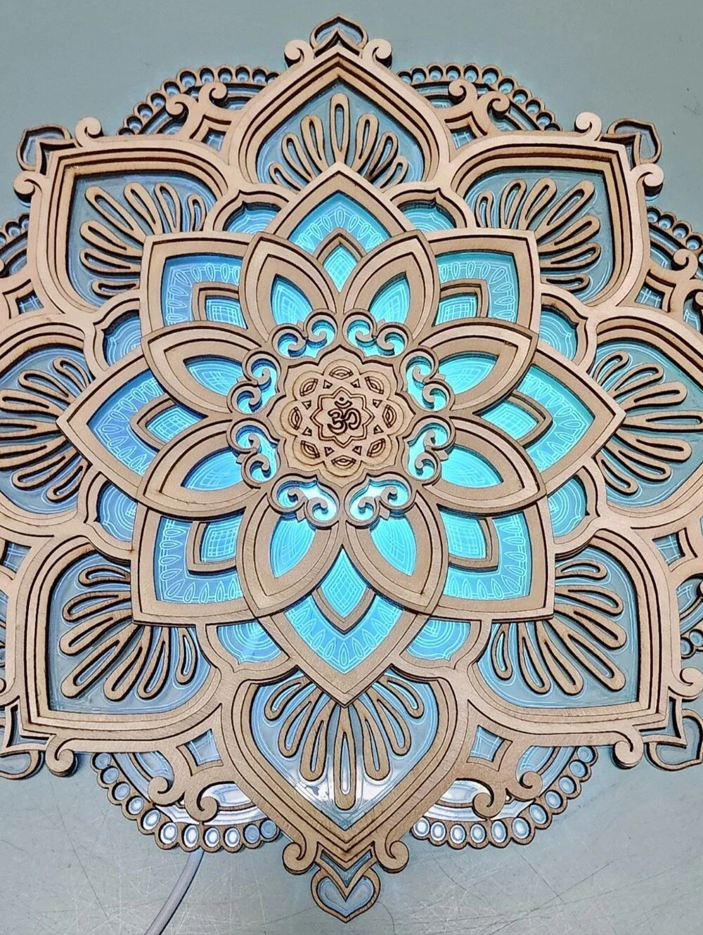 Light Up Decorative Wood Mandala
